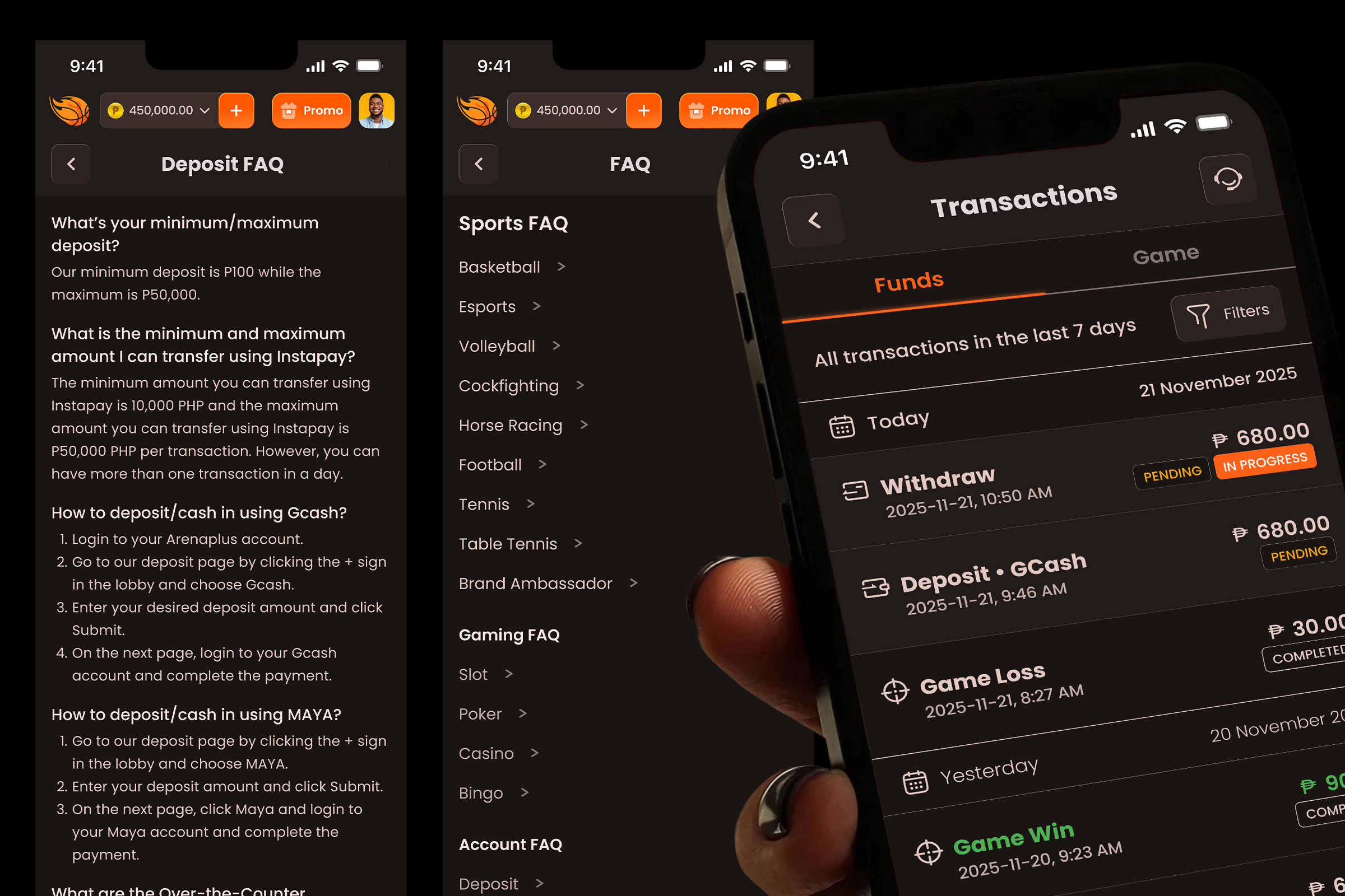 ArenaPlus Wallet Redesign