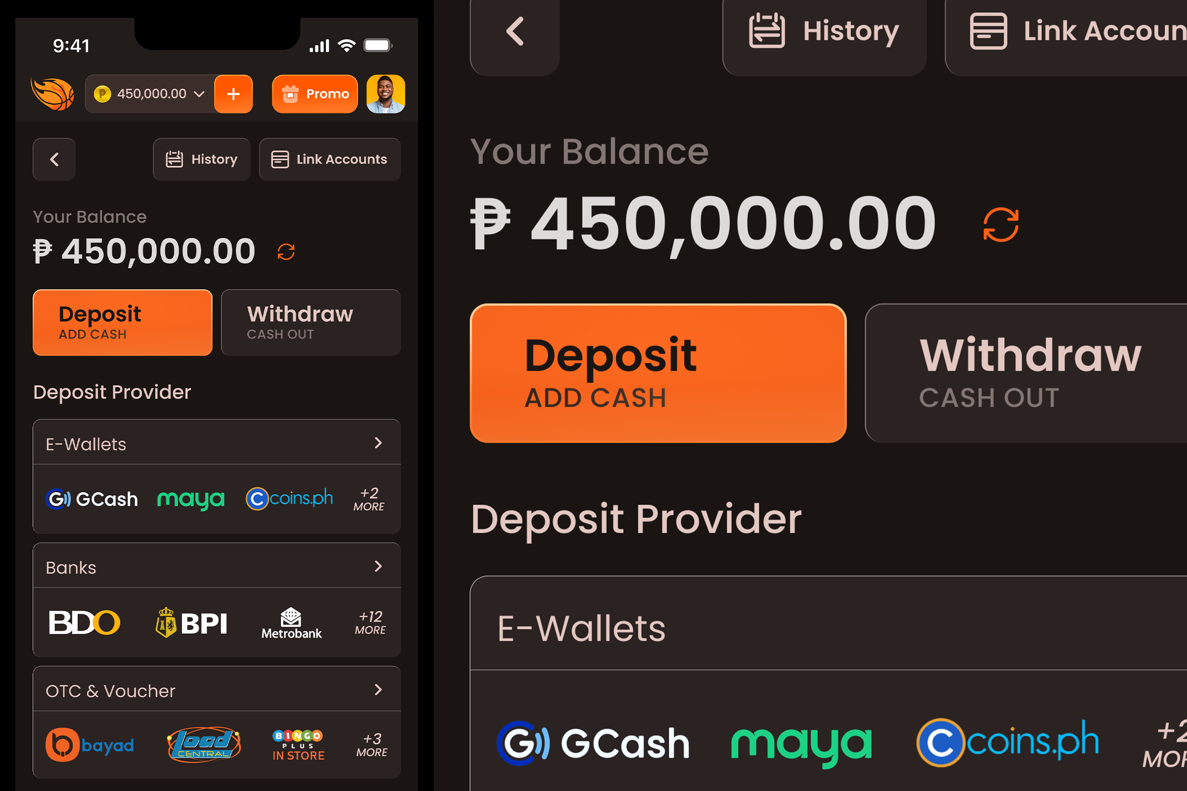 ArenaPlus Wallet Redesign