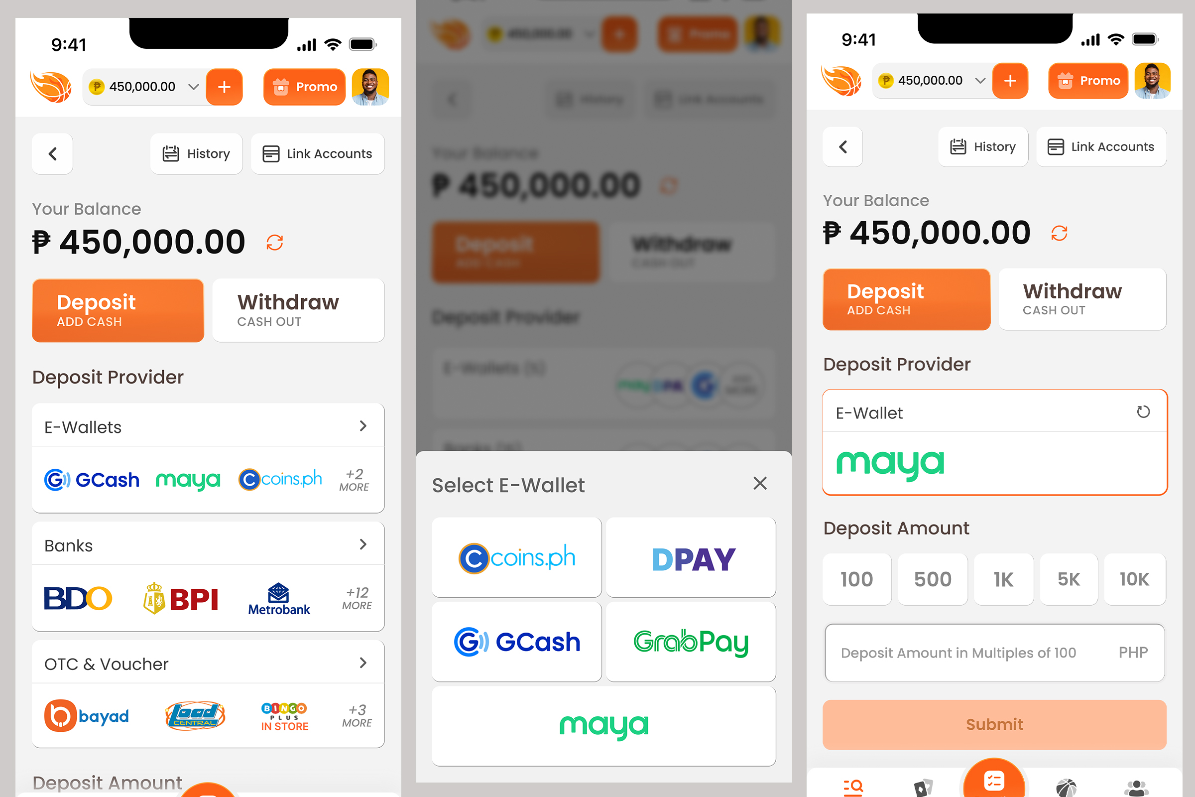 ArenaPlus Wallet Redesign