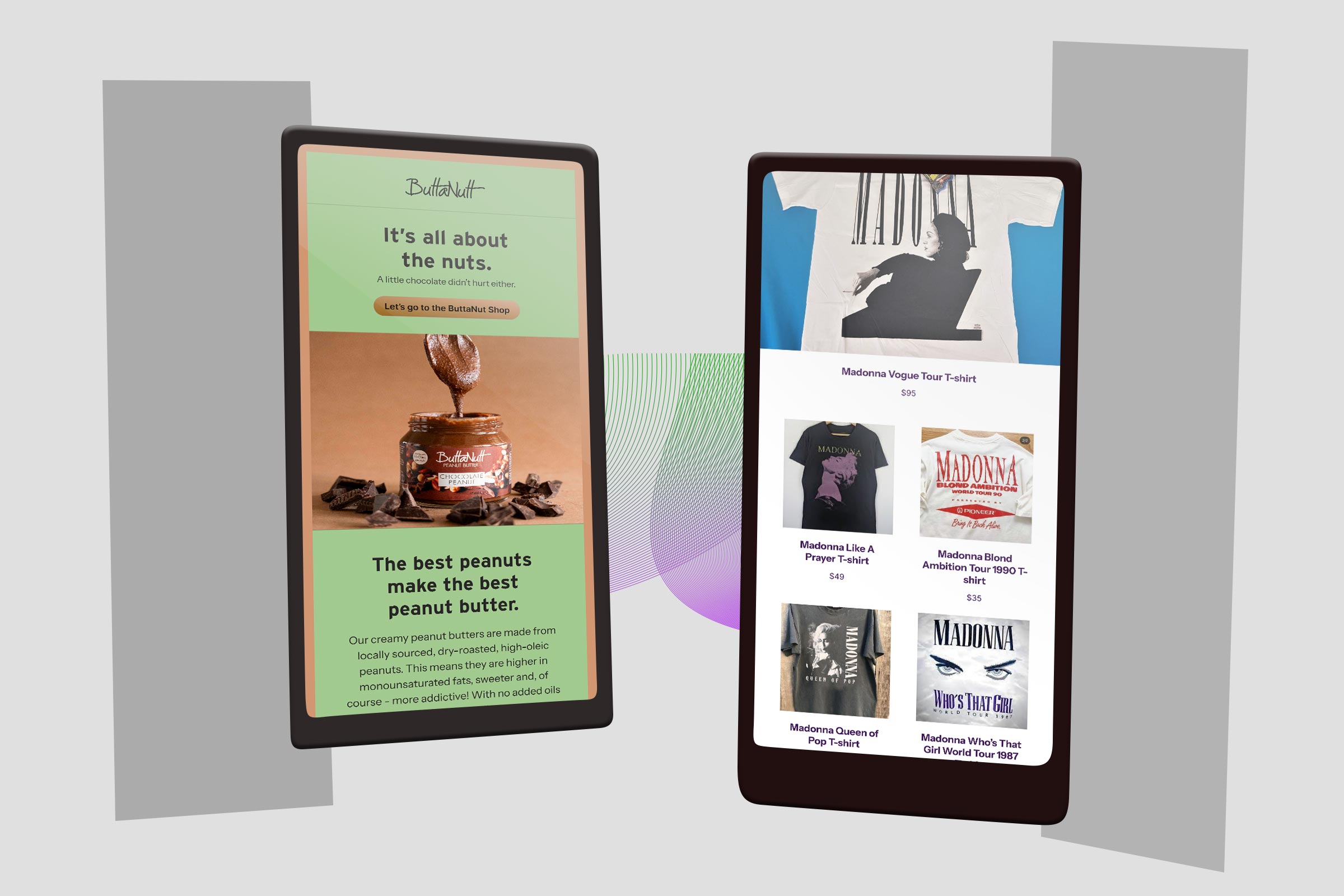 eDM ButtaNut and Madonna mockups
