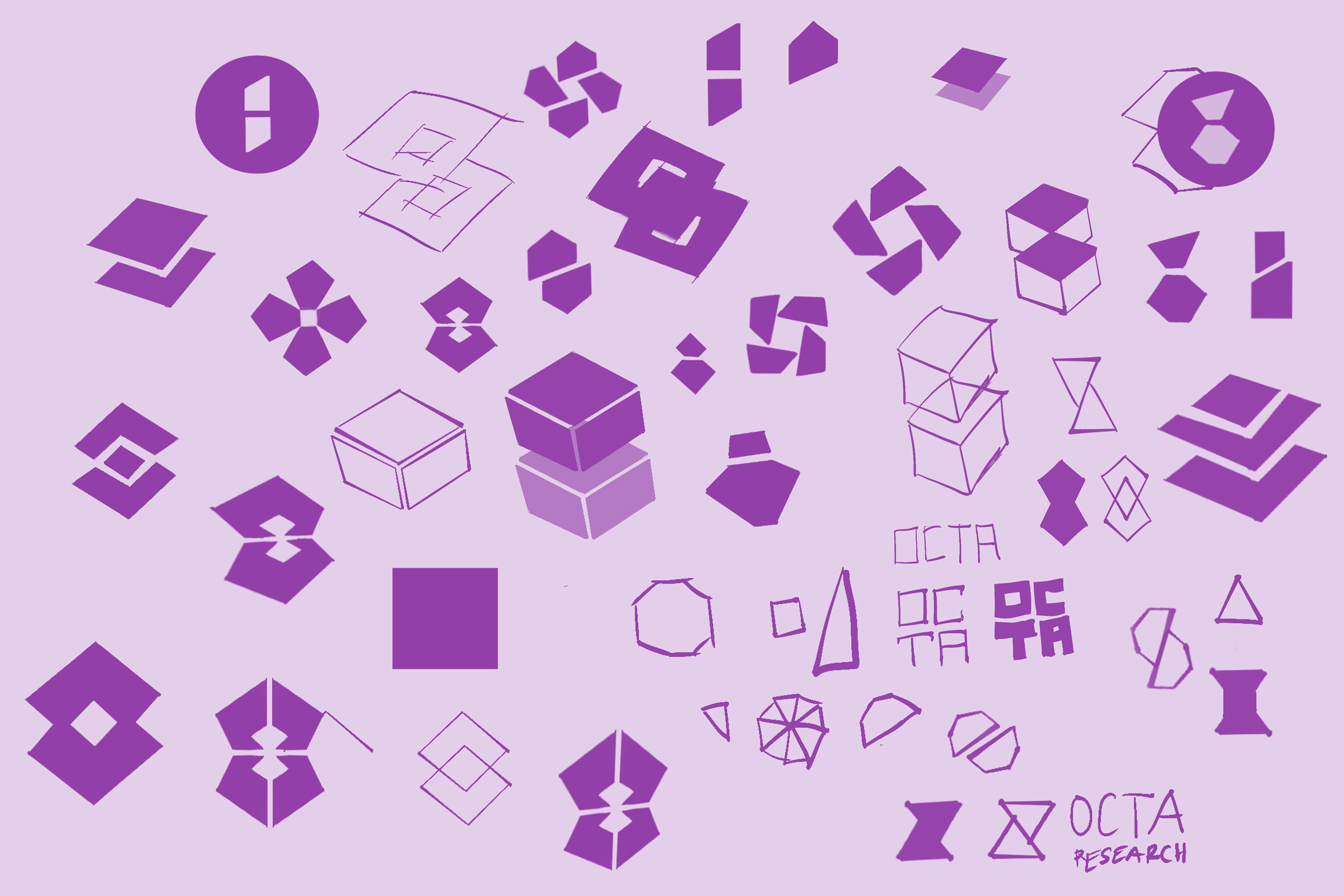 Octa Research Logo Sketches