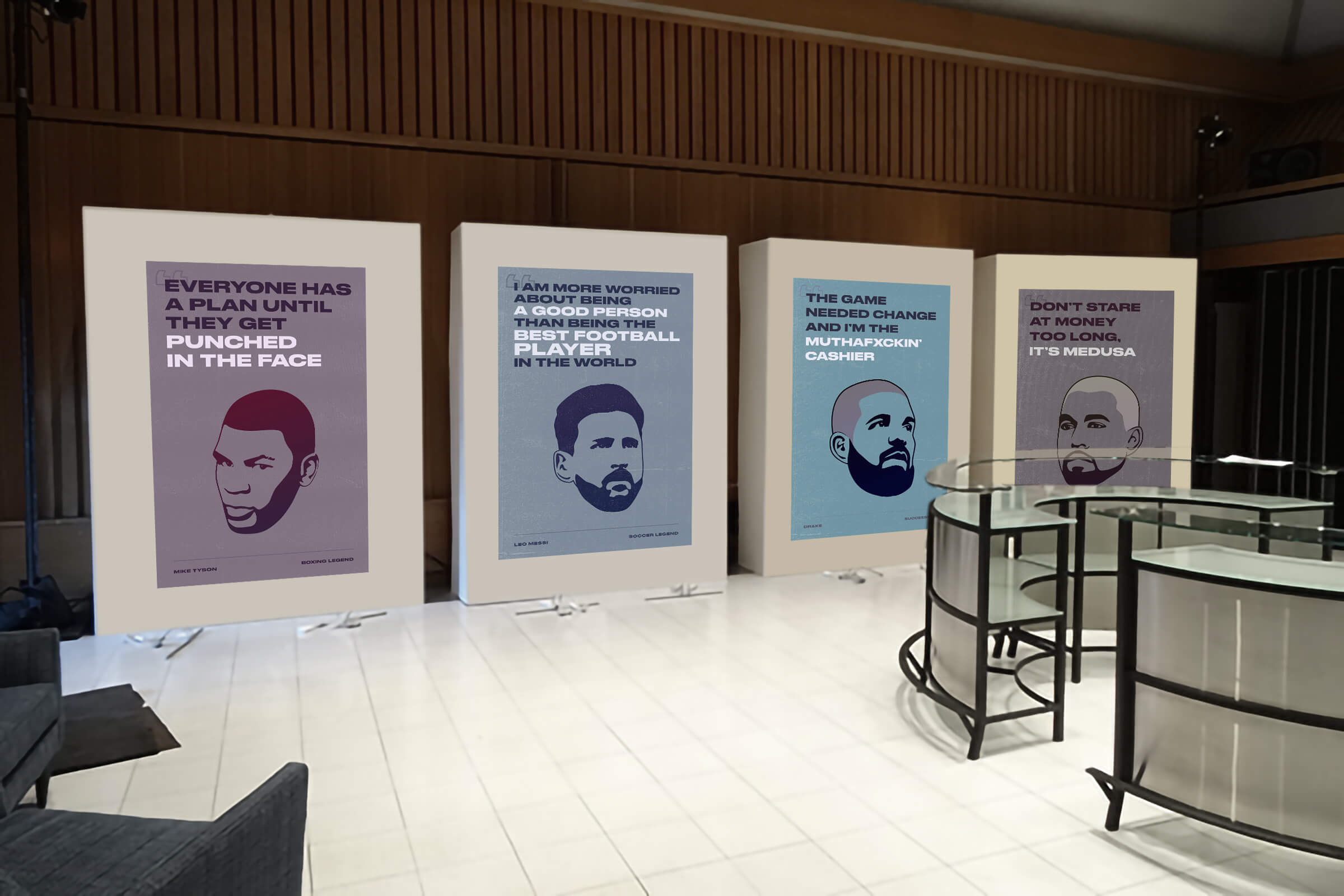 Posters quad display