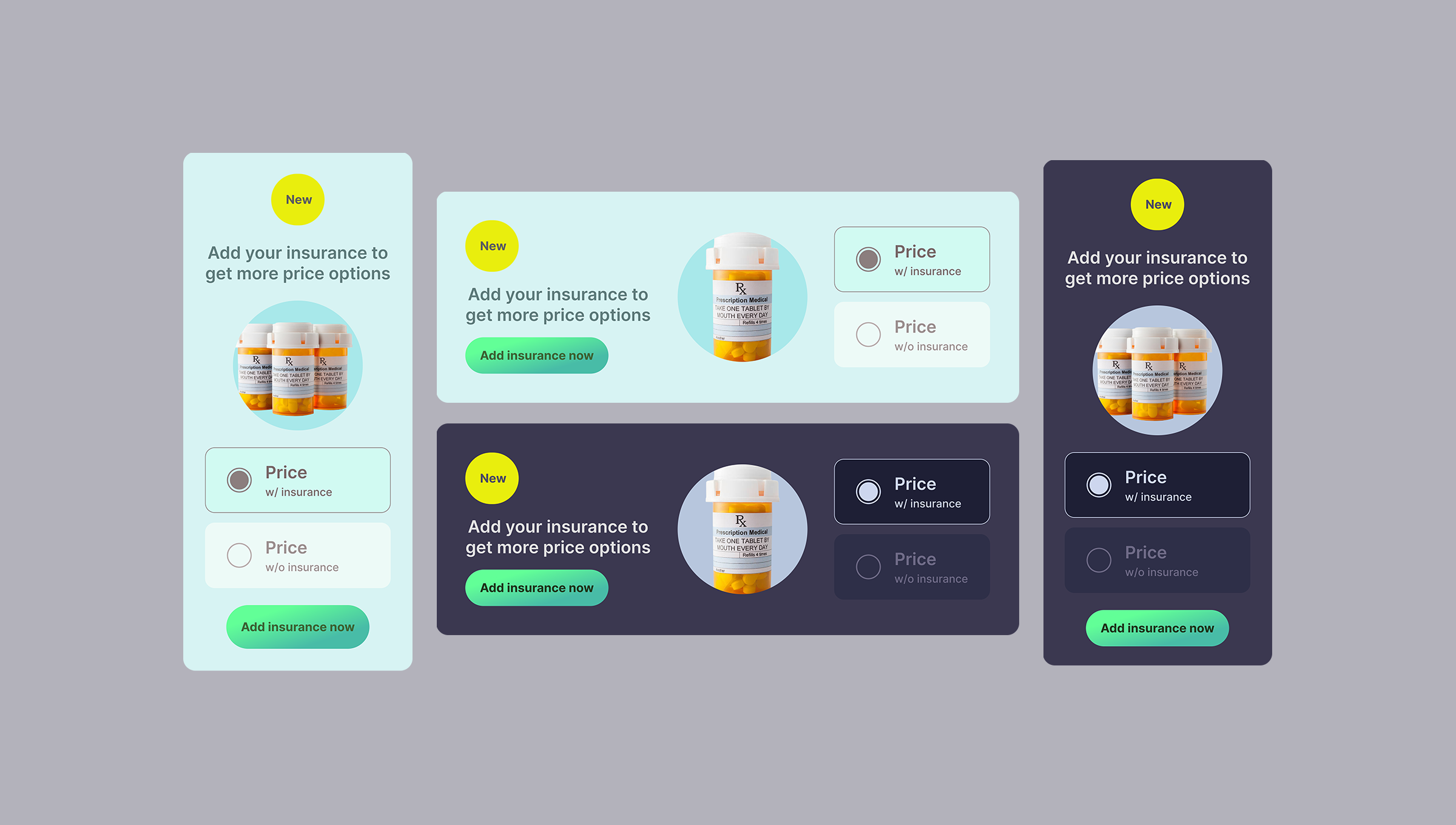 Misc pharma UI component design