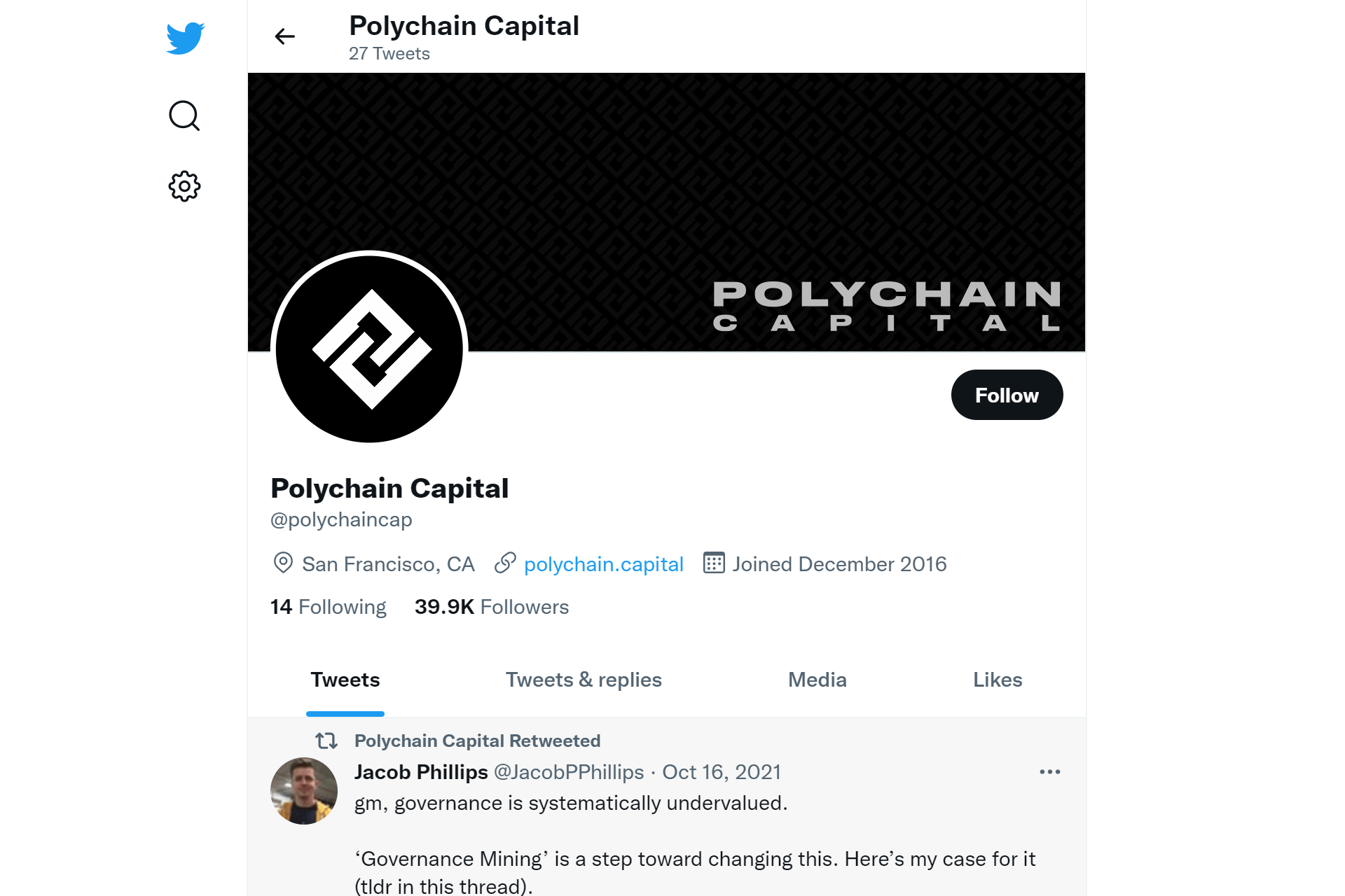 Polychain Twitter mockup