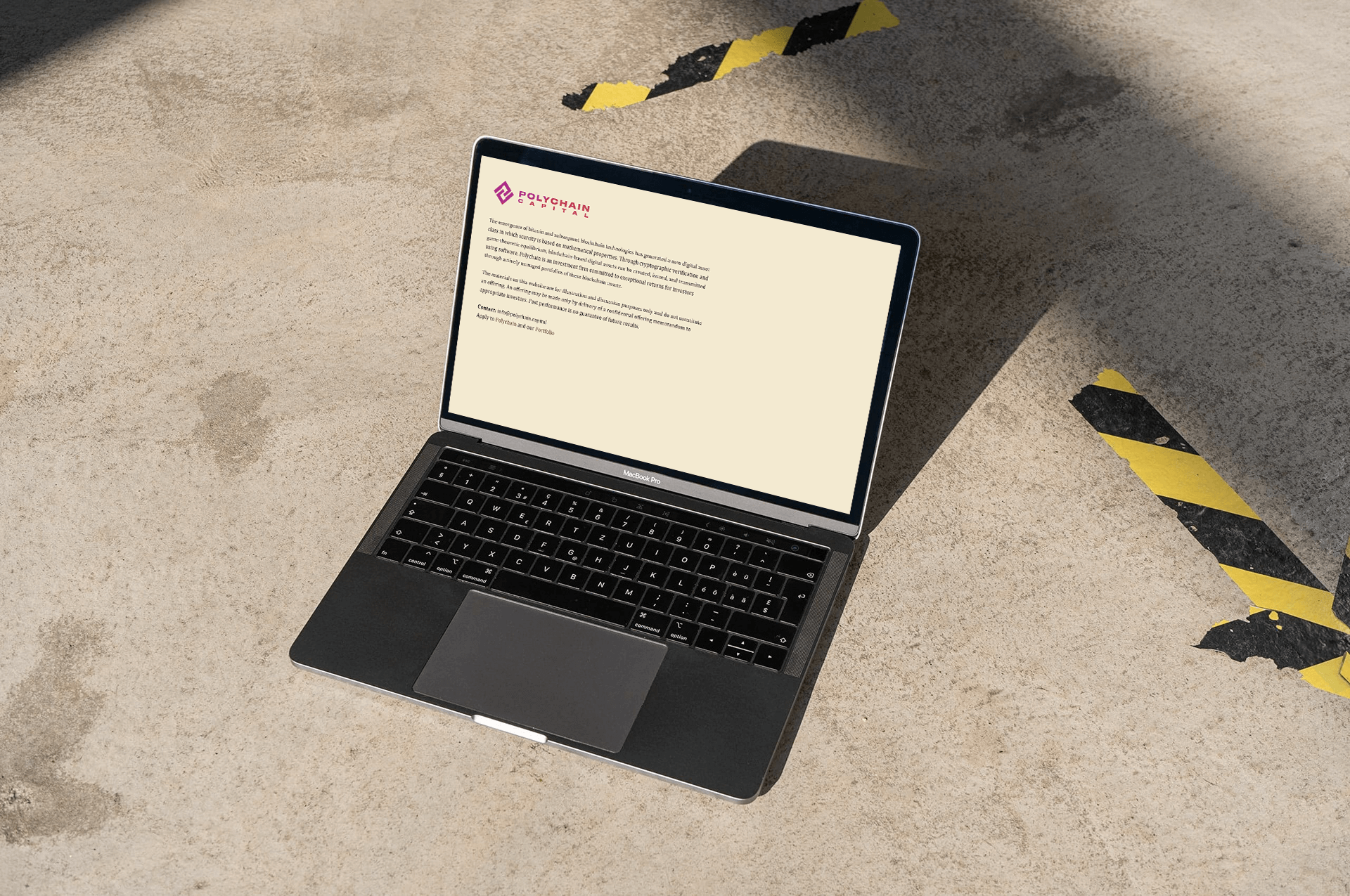 Polychain web mockup