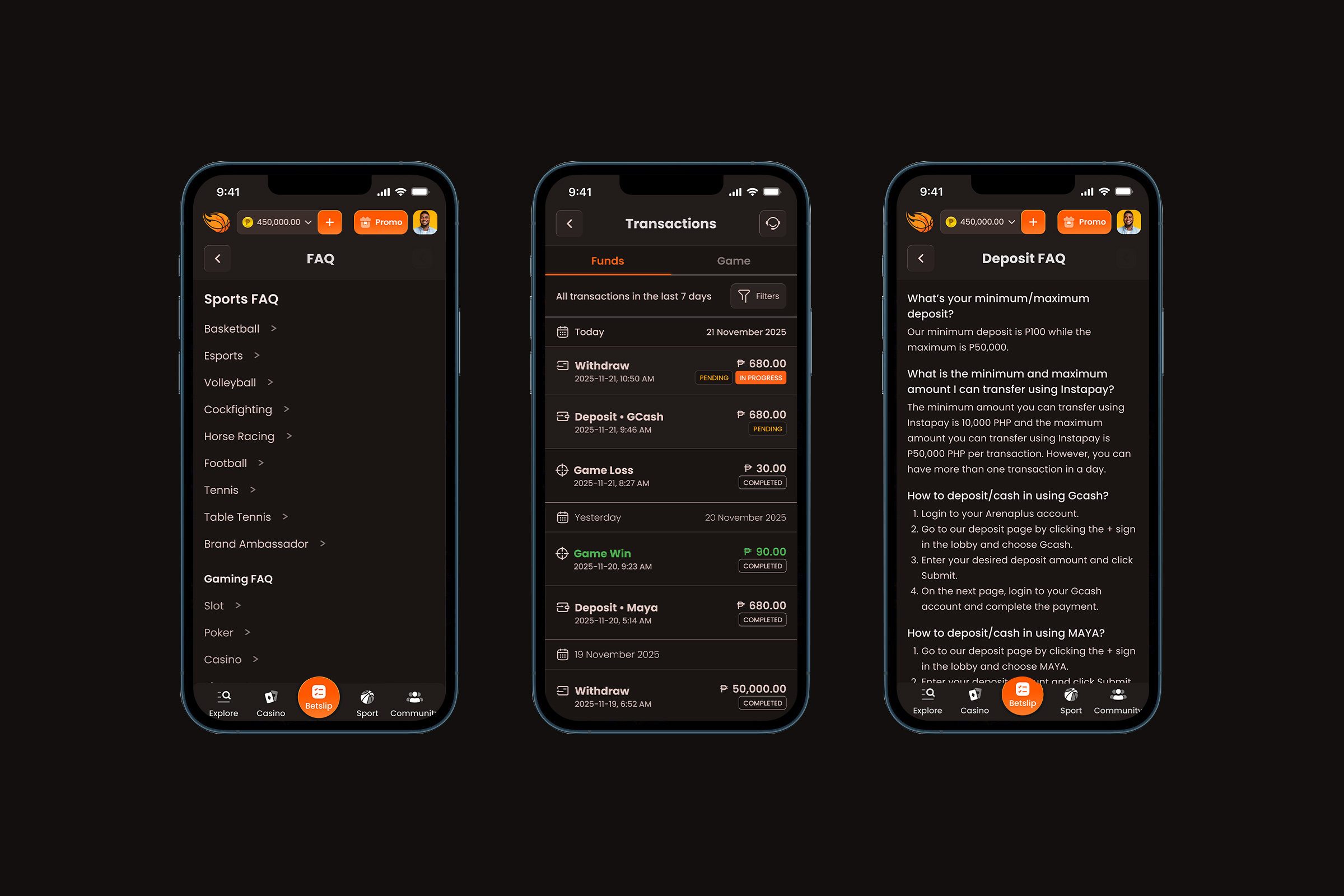 ArenaPlus Wallet Redesign