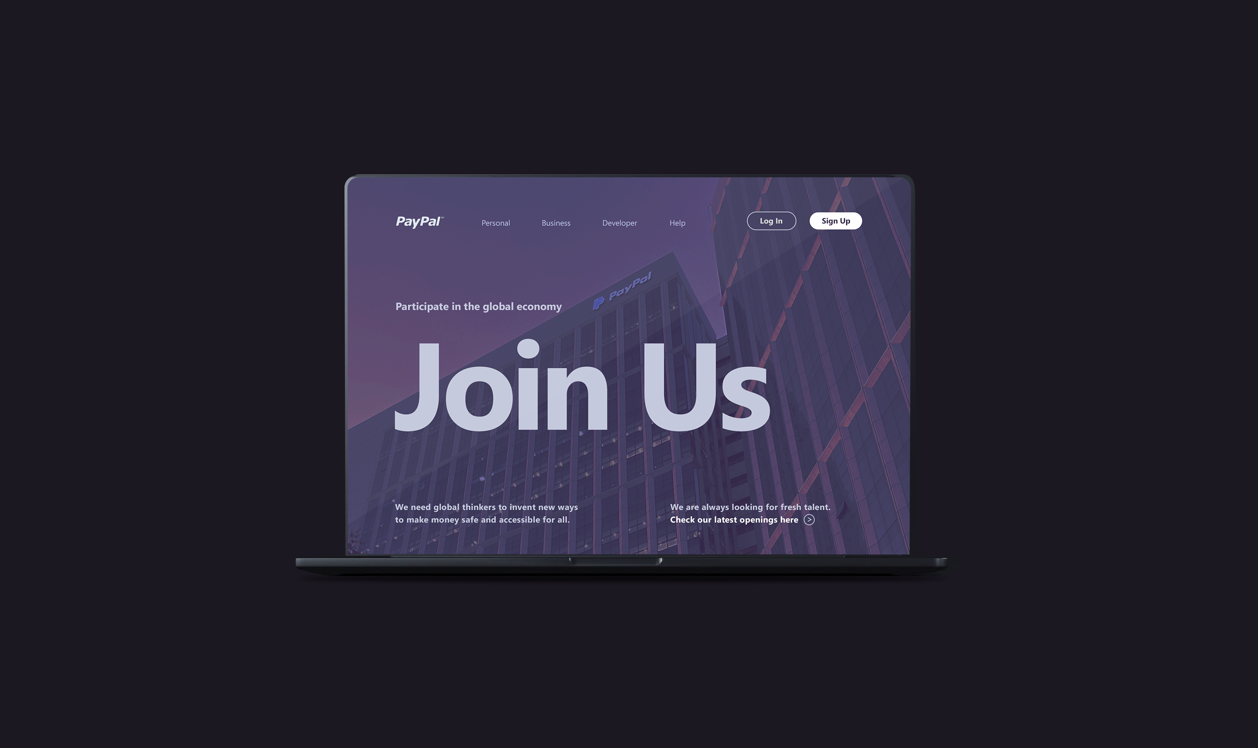 PayPal Careers Web Design