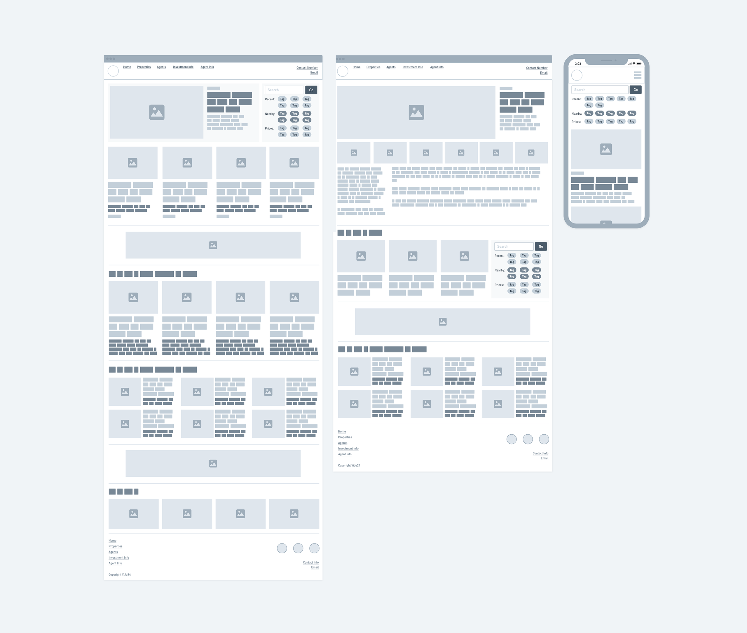 YiJu24 homepage wireframe